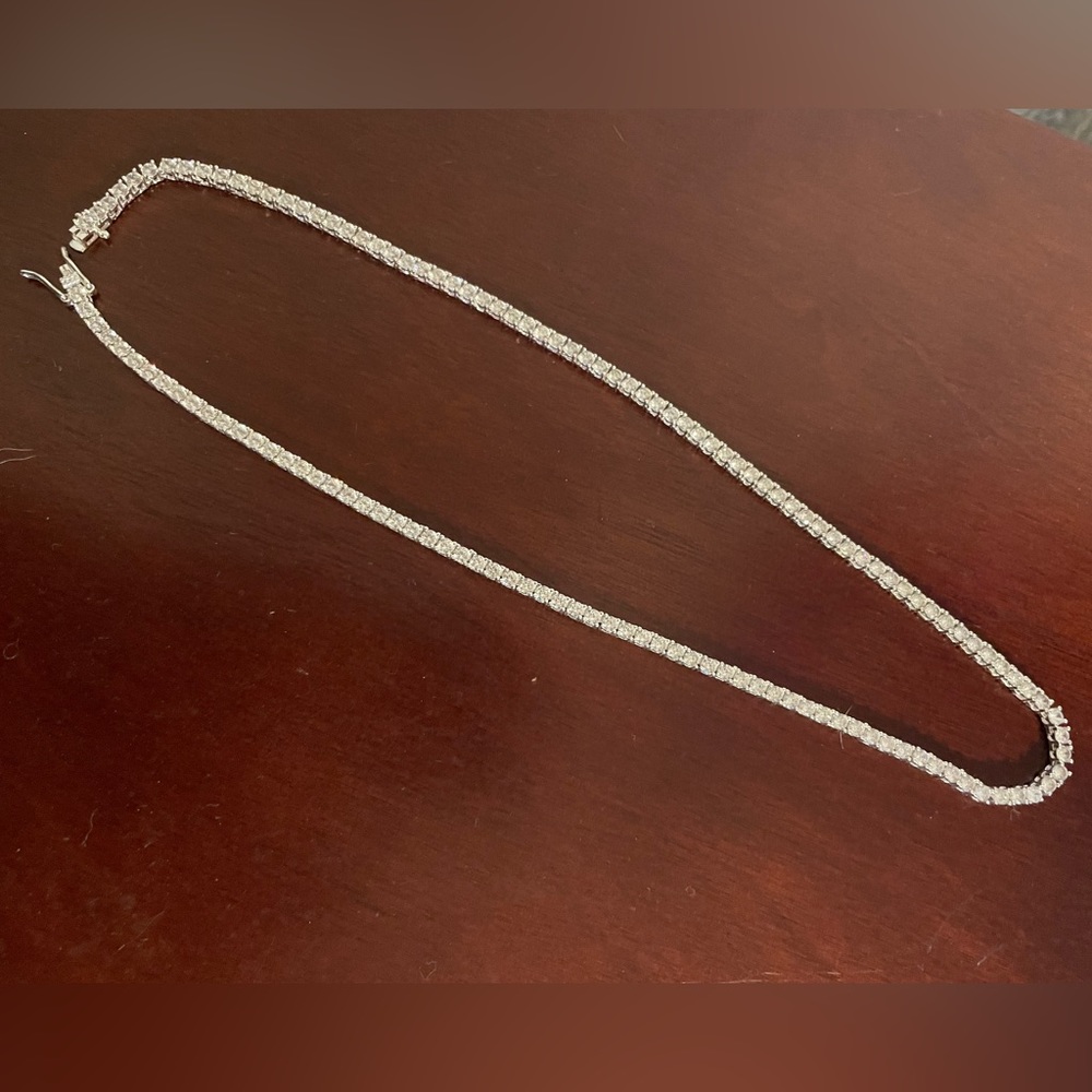 Sterling silver & cubic zirconia necklace